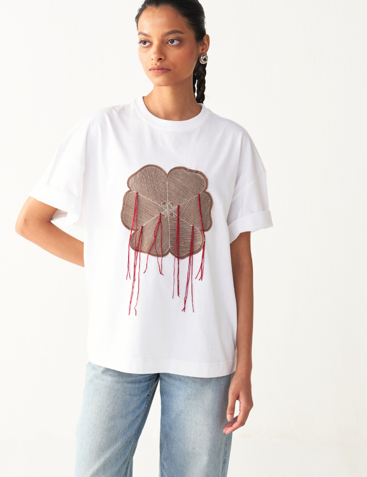 Floral Fringe Tshirt