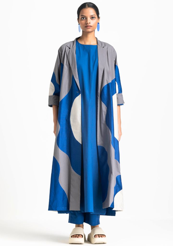 Floral Appliqué Jacket Set