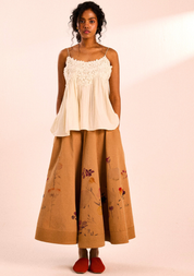 Floral Mocha Skirt
