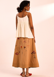 Floral Mocha Skirt