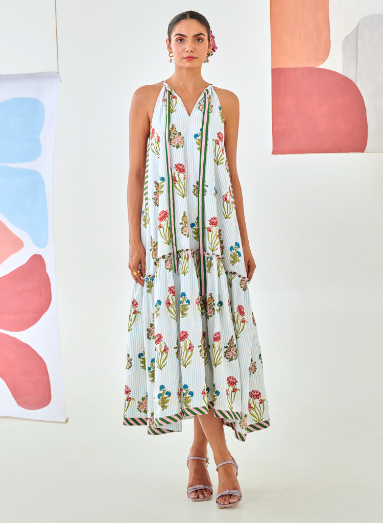 Floral Tie Up Dress