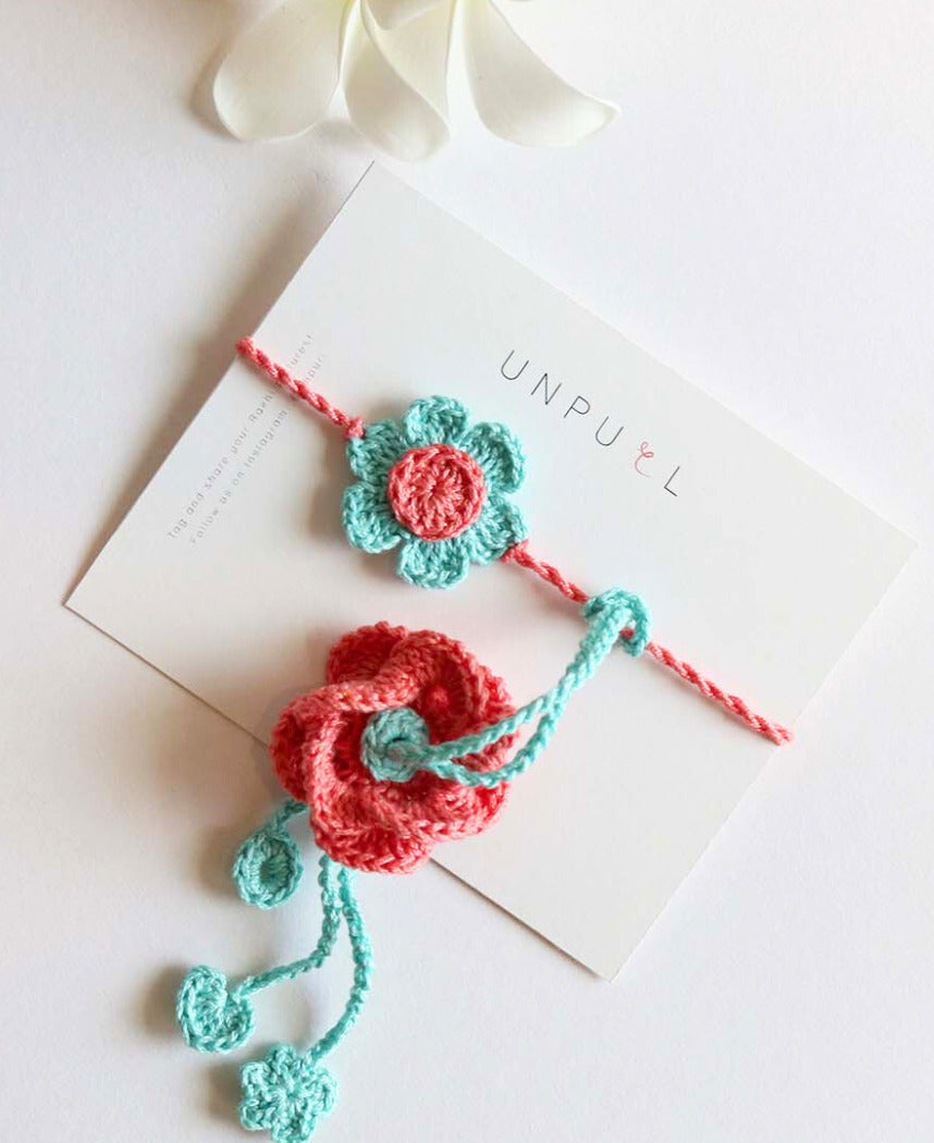 Floral Rakhi Lumba Set