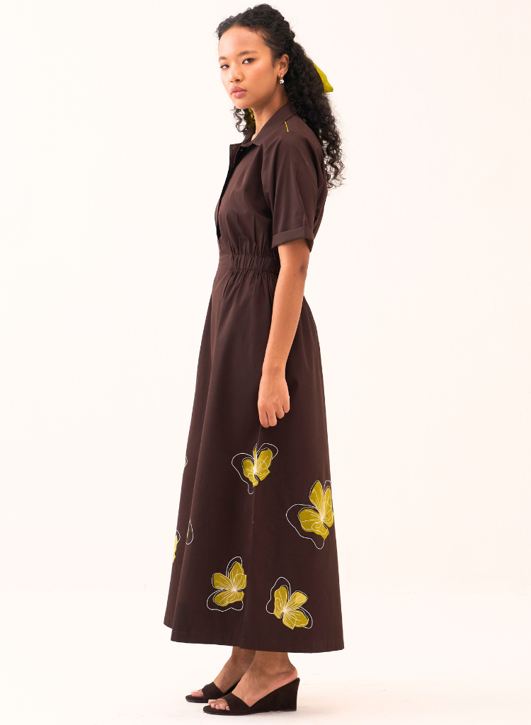 Floral Reverse Appliqué Dress