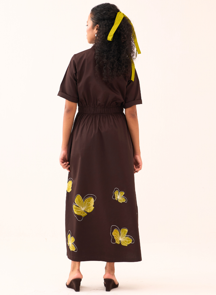 Floral Reverse Appliqué Dress