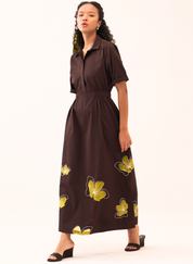 Floral Reverse Appliqué Dress