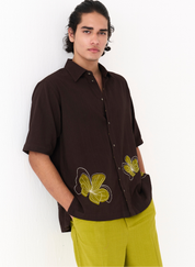 Floral Reverse Applique Shirt