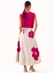 Floral Reverse Appliqué Skirt