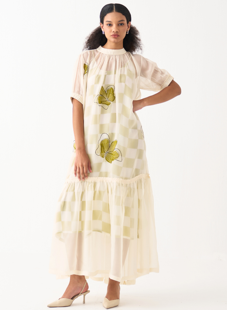 Floral Bottom Frill Dress