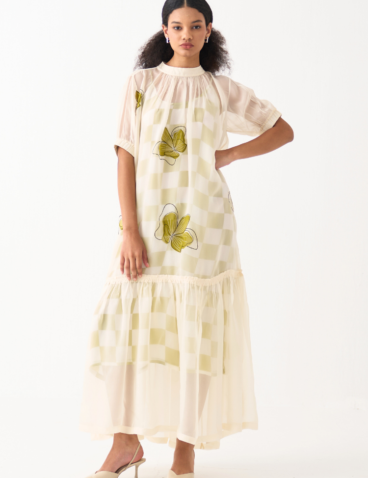 Floral Bottom Frill Dress