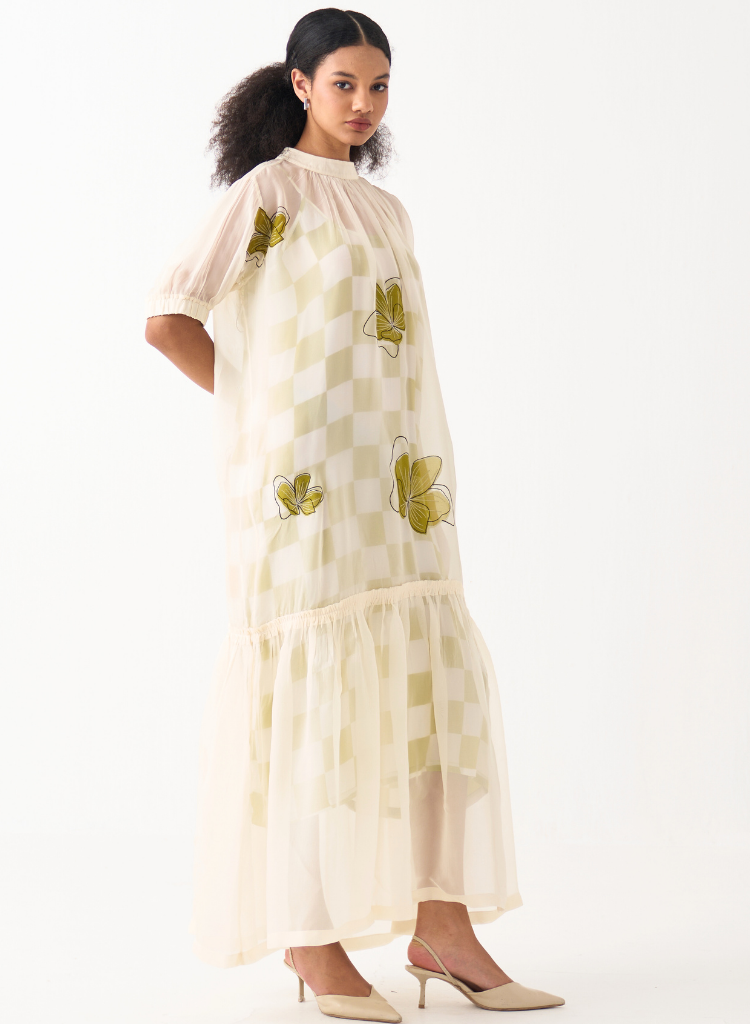 Floral Bottom Frill Dress