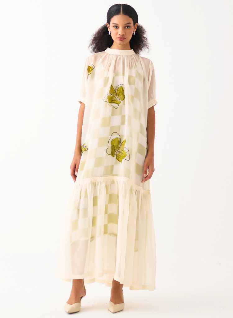 Floral Bottom Frill Dress