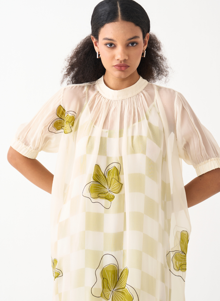 Floral Bottom Frill Dress