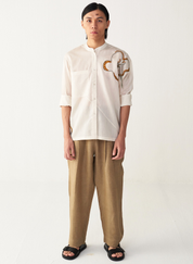 Floral Rope Embroidered Shirt