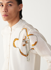 Floral Rope Embroidered Shirt