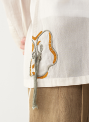 Floral Rope Embroidered Shirt