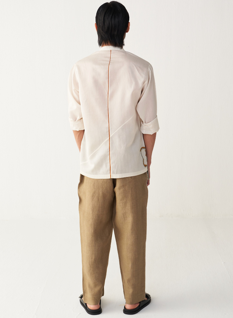 Floral Rope Embroidered Shirt