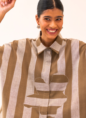 Floral Stripe Appliqué Set