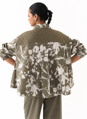 Floral Wide Hem Shirt Set