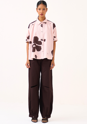 Floral Hem Shirt Set