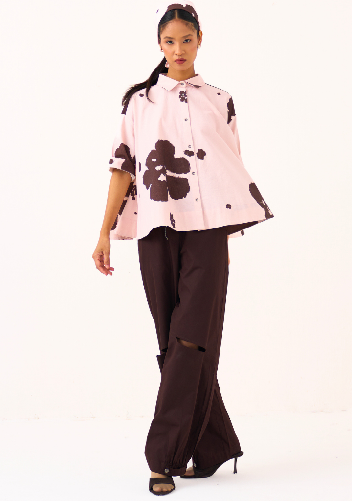 Floral Wide Hem Shirt