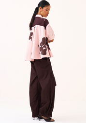 Floral Hem Shirt Set