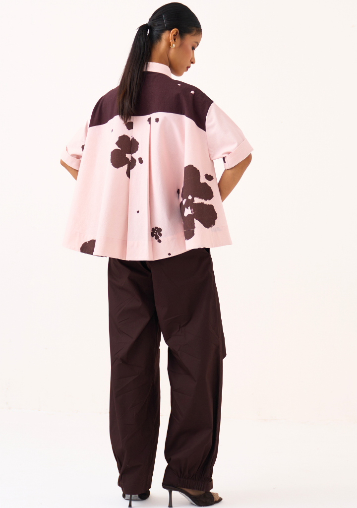 Floral Wide Hem Shirt