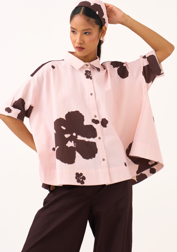 Floral Wide Hem Shirt