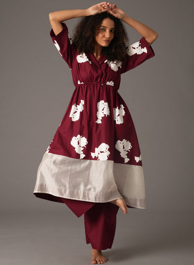 Flower Print Dress Set