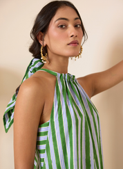 Forest Halter Maxi Dress