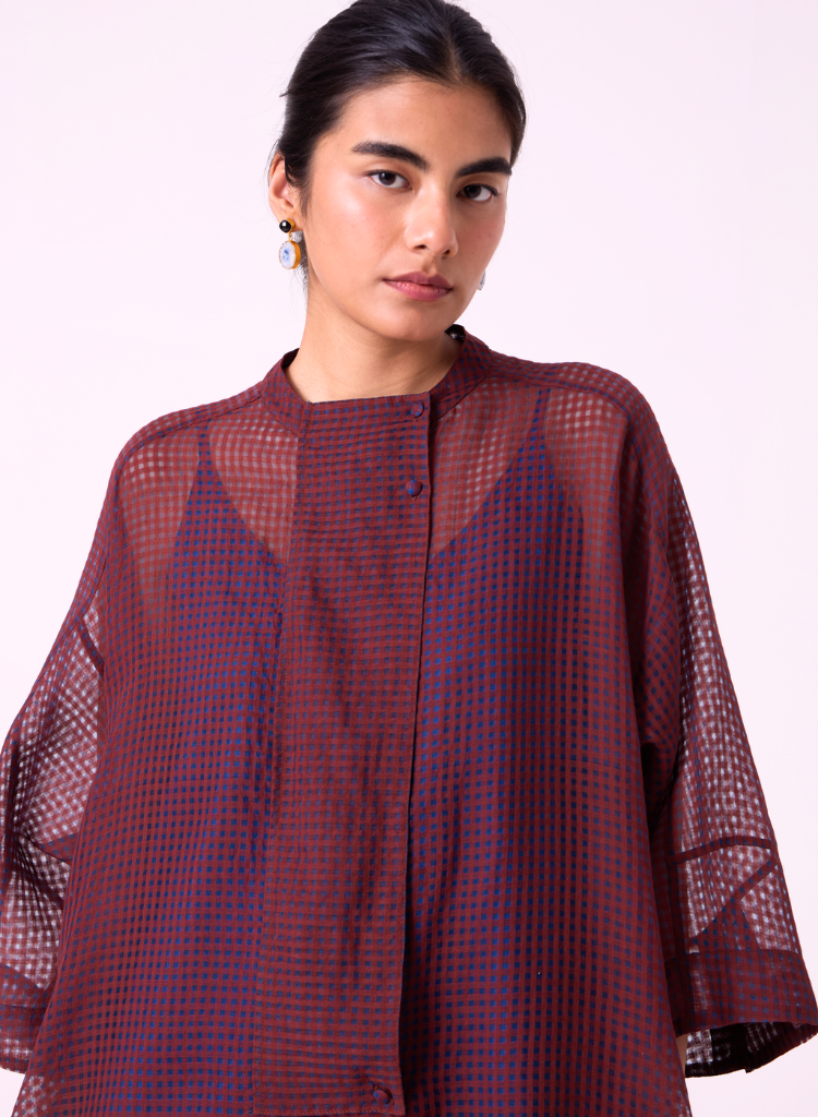 Fosco Checkered Tunic