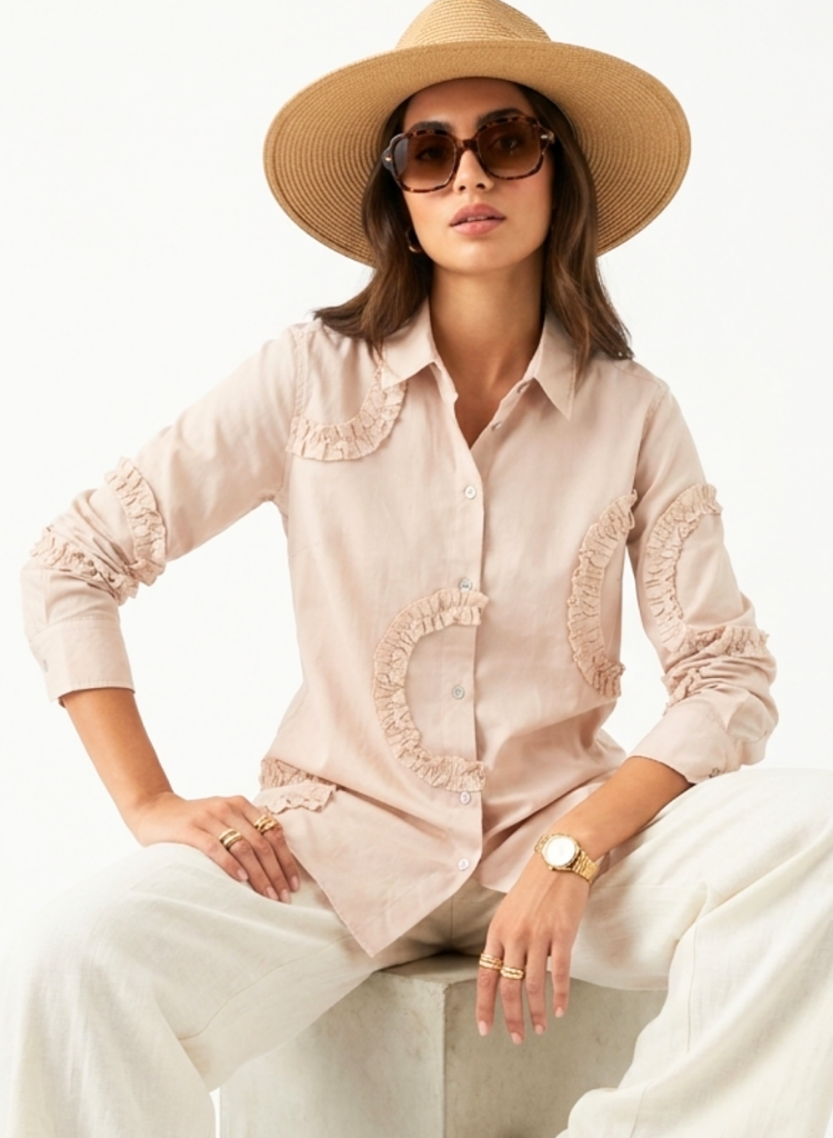 Frill Detail Long Shirt