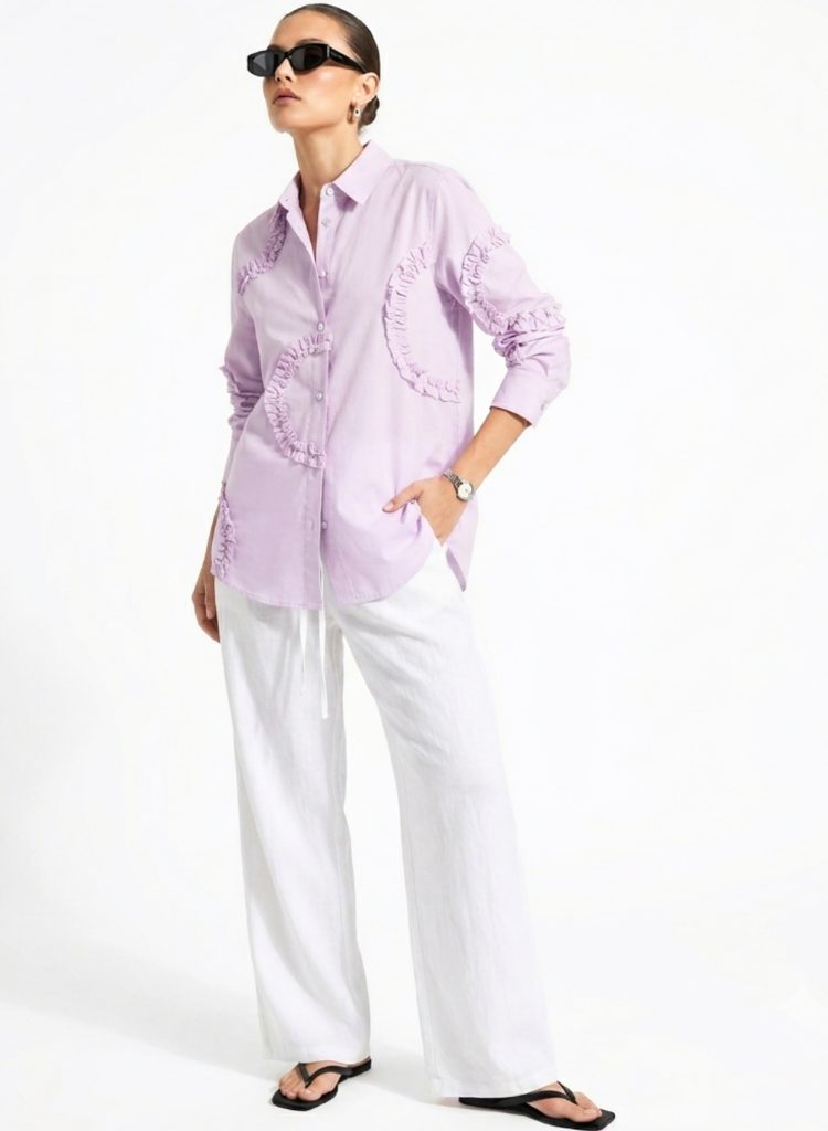 Frill Detail Long Shirt