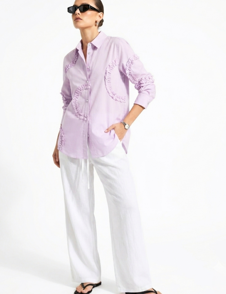 Frill Detail Long Shirt