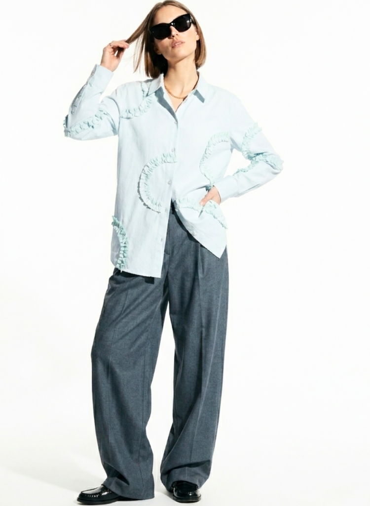 Frill Detail Long Shirt