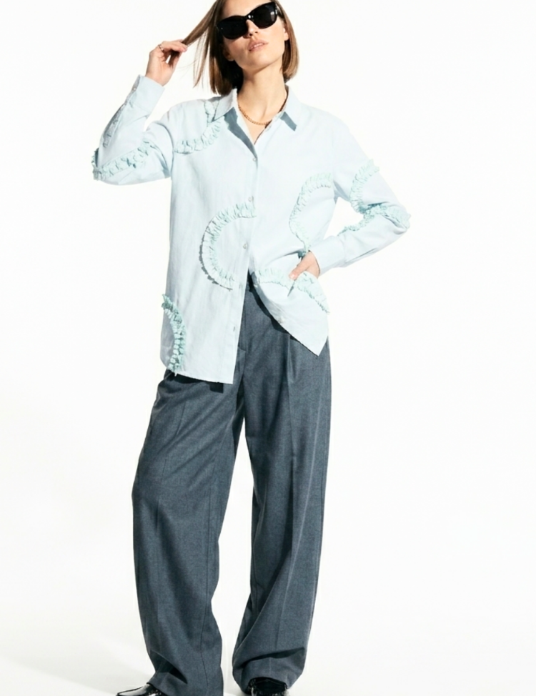 Frill Detail Long Shirt