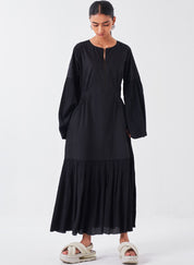 Frill Drop Waist Dress