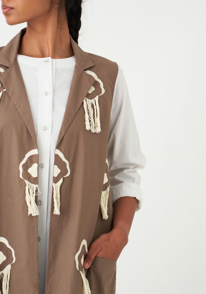 Fringe Back Pleat Jacket