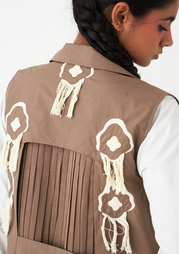 Fringe Back Pleat Jacket