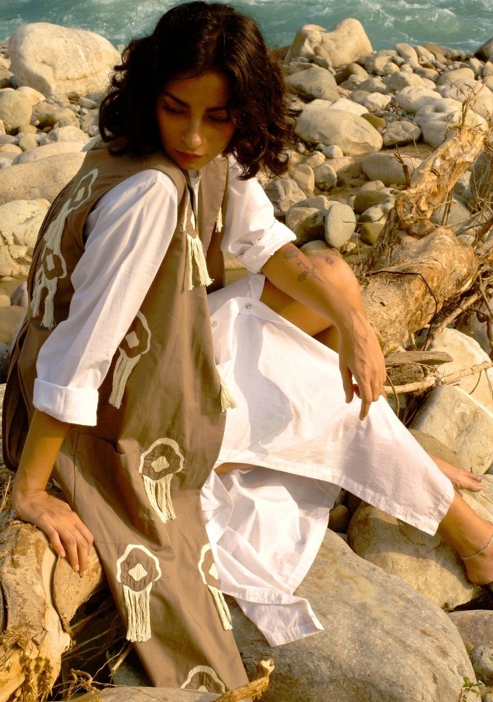 Fringe Back Pleat Jacket