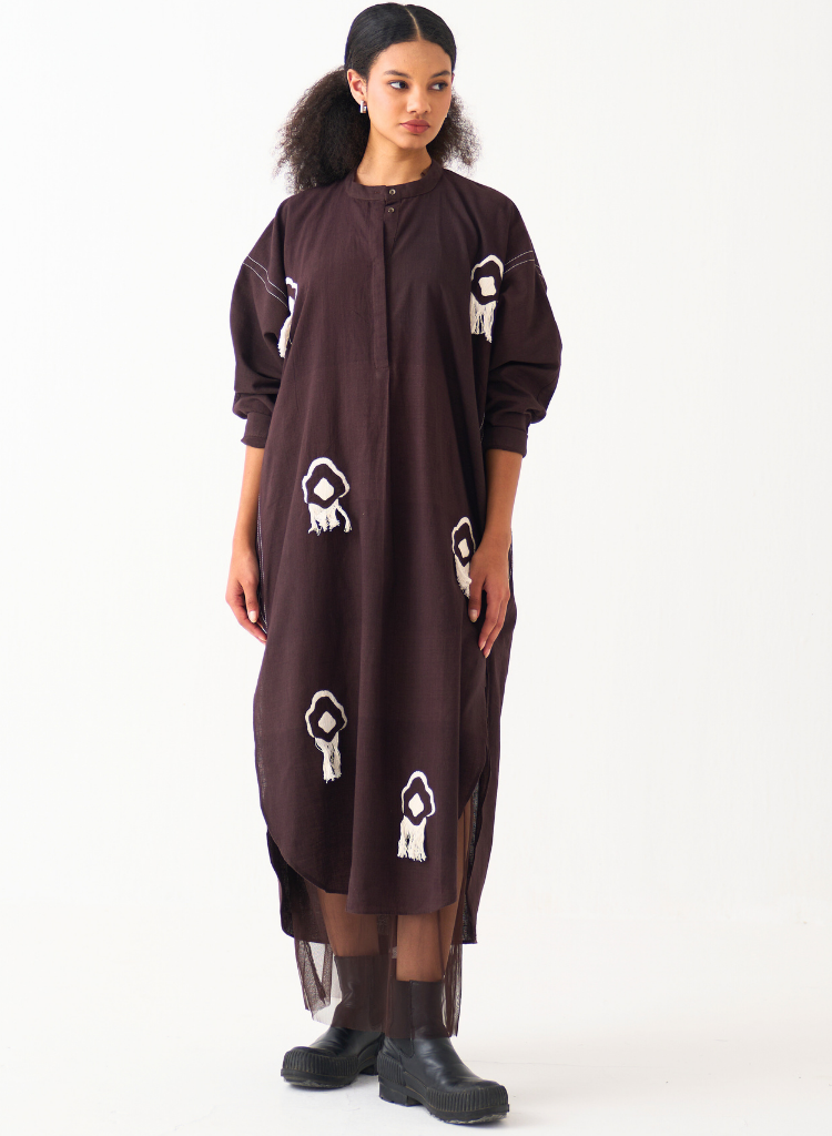 Fringe Bat Sleeve Dress