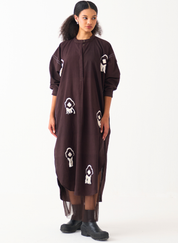 Fringe Bat Sleeve Dress