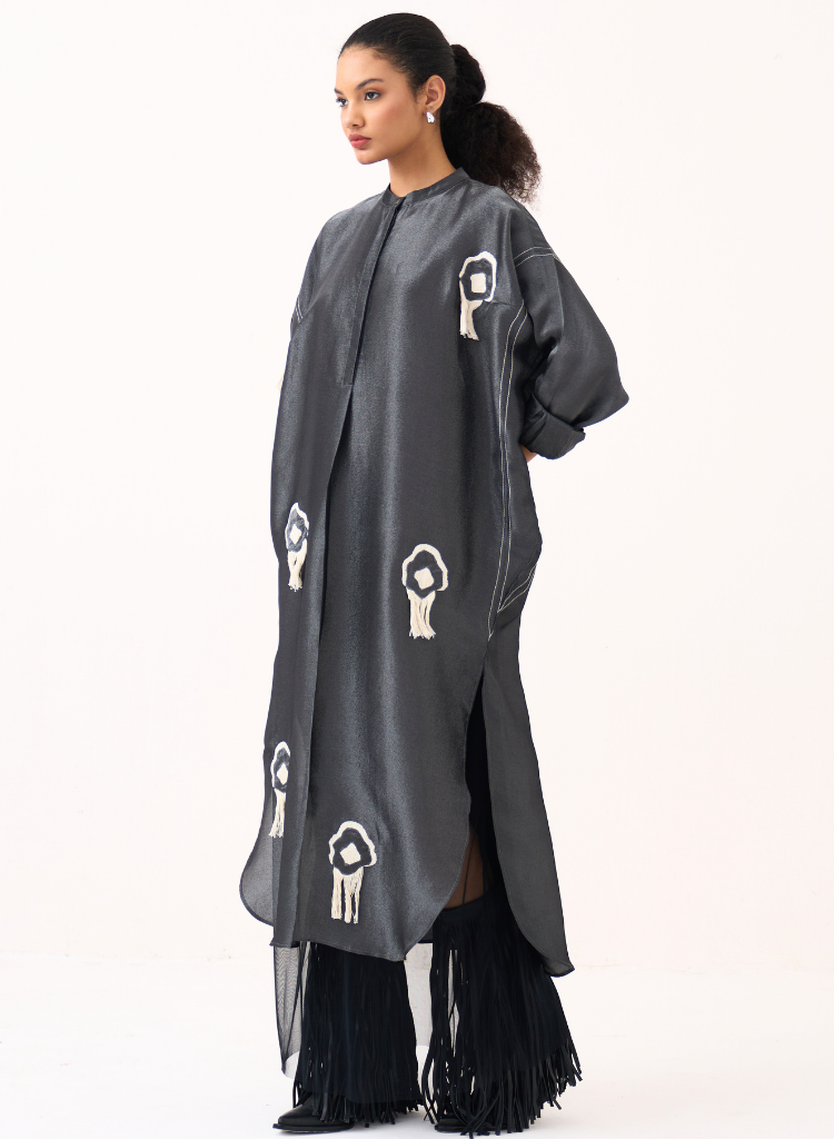 Fringe Bat Sleeve Dress