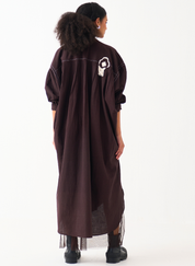 Fringe Bat Sleeve Dress