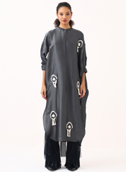 Fringe Bat Sleeve Dress