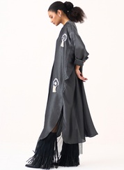 Fringe Bat Sleeve Dress