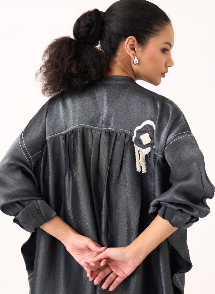 Fringe Bat Sleeve Dress