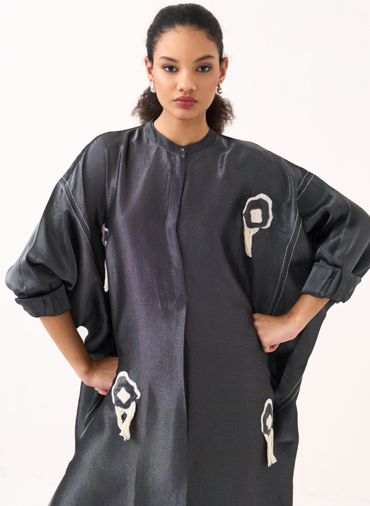 Fringe Bat Sleeve Dress
