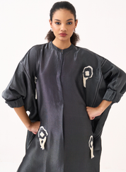 Fringe Bat Sleeve Dress