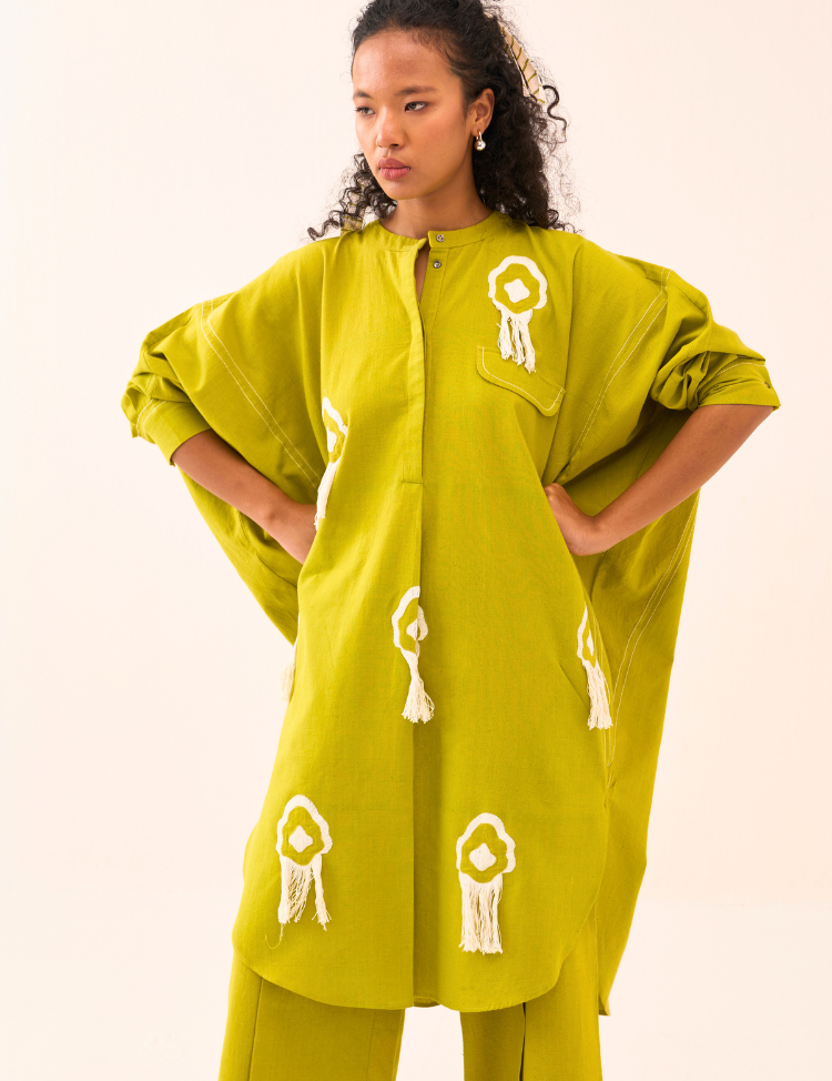 Fringe Bat Sleeve Shirt