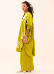 Fringe Bat Sleeve Shirt Set